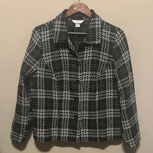 CJ Banks Black and White tweed Blazer